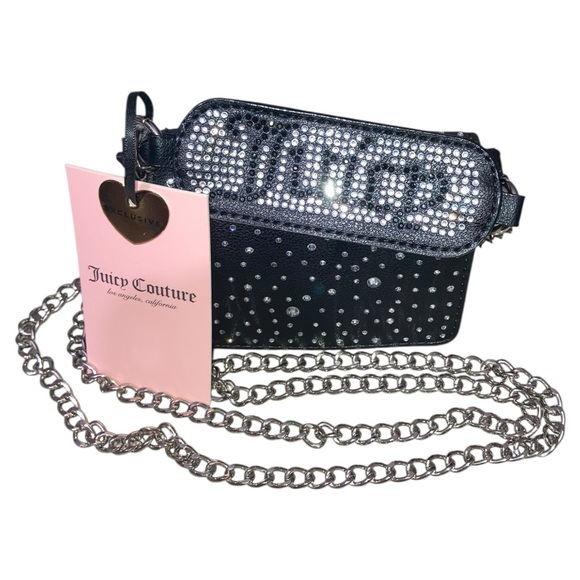 Juicy Couture Handbags - NEW $42 Juicy Couture All That Glitters Black Crossbody Bag